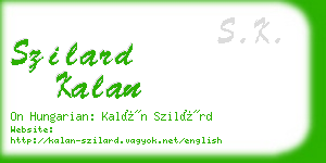 szilard kalan business card